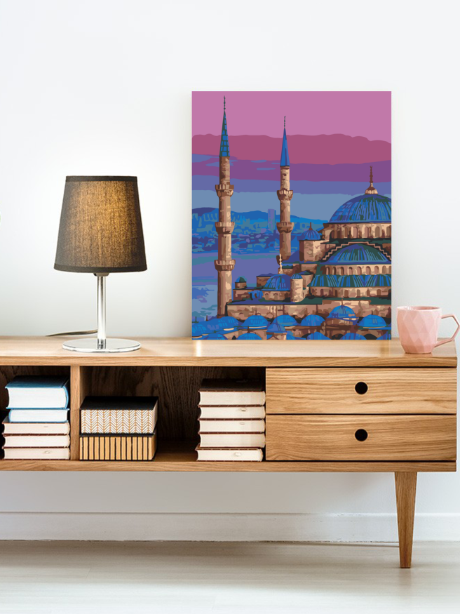 Raqamlar bo&amp;#039;yicha rasm &amp;quot; Kechki osmon fonida masjid&amp;quot;