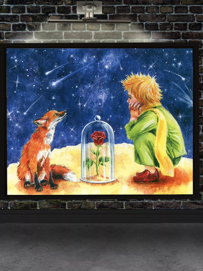 Holstga bosilgan poster &amp;quot;Kichkina shahzoda va atirgul&amp;quot;