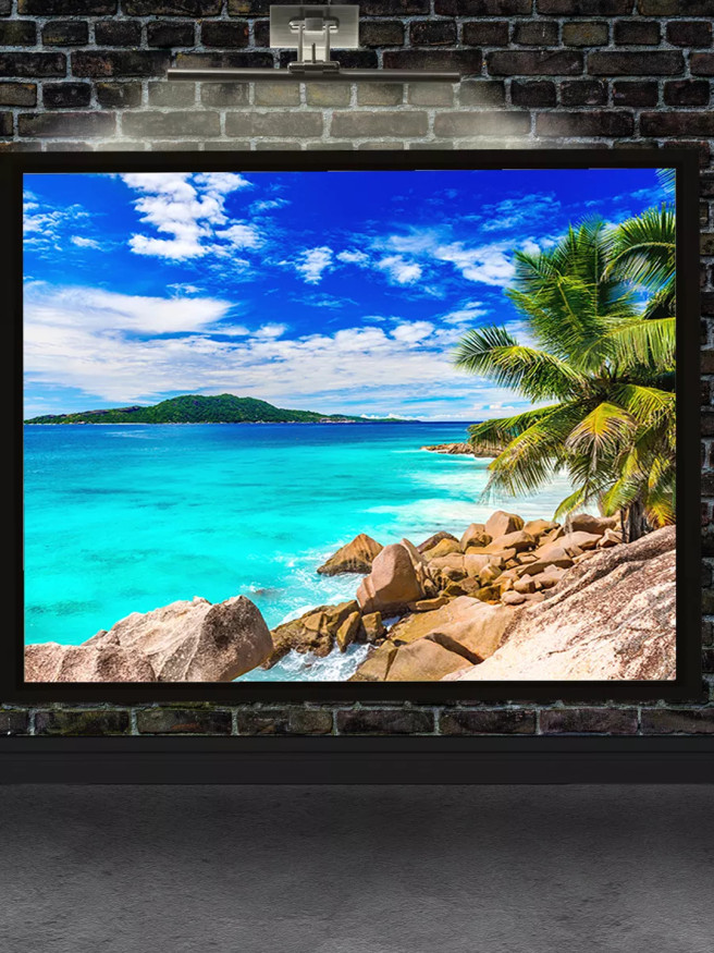 Постер на холсте &amp;quot;Бирюзовая лагуна и пальмы&amp;quot;