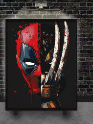 Постер на холсте &amp;quot;Дэдпул и Росомаха в одном лице&amp;quot;