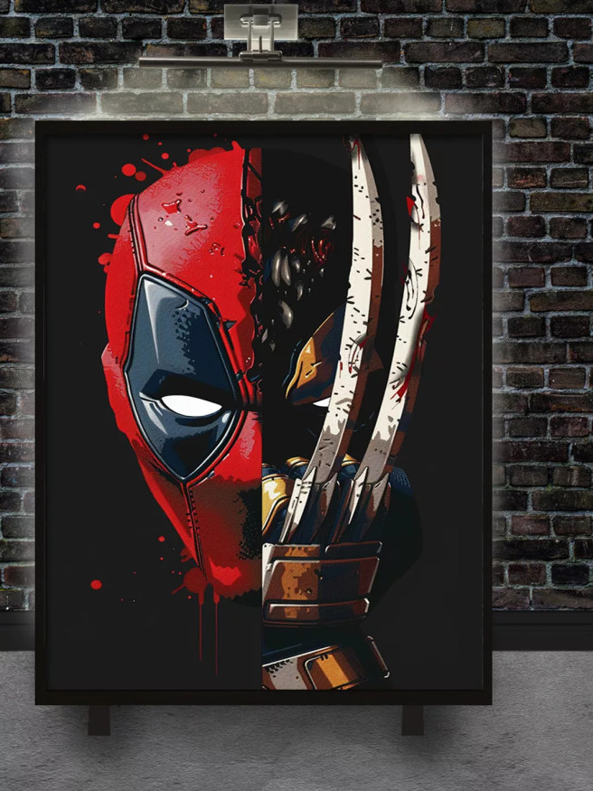 Постер на холсте &amp;quot;Дэдпул и Росомаха в одном лице&amp;quot;