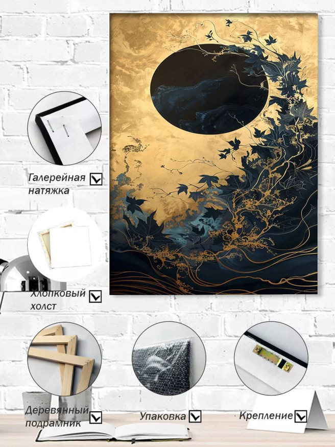 Holstga bosilgan poster &amp;quot;Oltin oy va zarang shamoli&amp;quot;