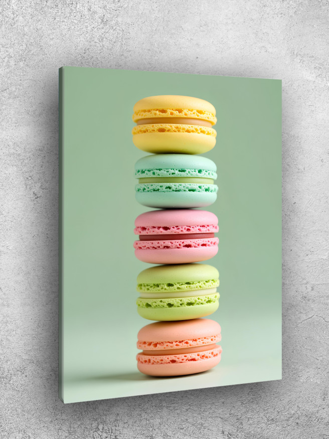 Постер на холсте &amp;quot;Цветные макароны в башенке&amp;quot;