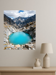 Постер на холсте &amp;quot;Горное озеро среди скал&amp;quot;