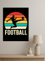 Holstga bosilgan poster &amp;quot;Quyosh botishidagi futbol zarbasi&amp;quot;
