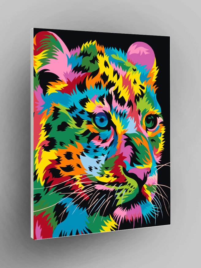 Картина по номерам &amp;quot;Разноцветный леопард&amp;quot;