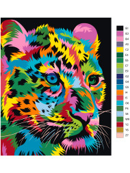 Raqamlar bo&#039;yicha rasm &quot;Ranbarang leopard&quot;