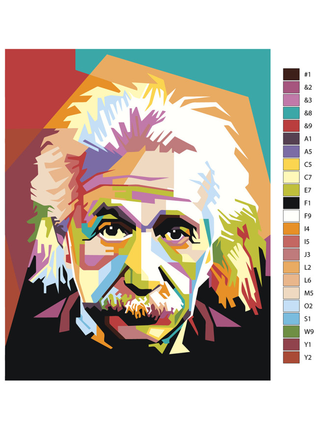 Raqamlar bo&amp;#039;yicha rasm &amp;quot;Albert Eynshteyn&amp;quot;