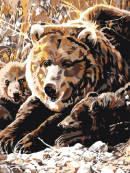 Raqamlar bo'yicha rasm "Ayiqlar oilasi"