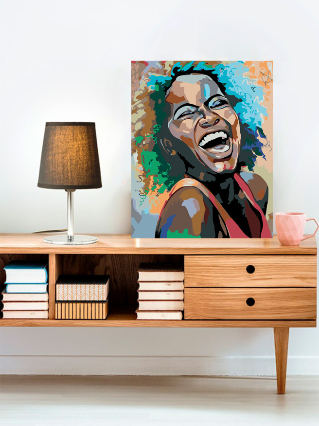 Картина по номерам &amp;quot;Кудрявая девушка&amp;quot;