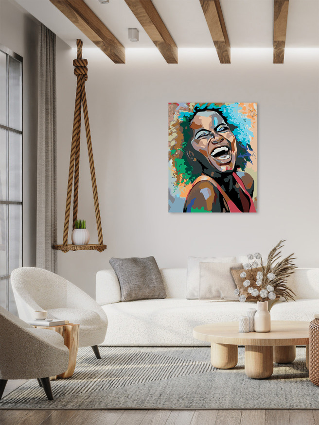 Картина по номерам &amp;quot;Кудрявая девушка&amp;quot;