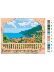 Raqamlar bo'yicha rasm "Ajoyib dengiz manzarasi"