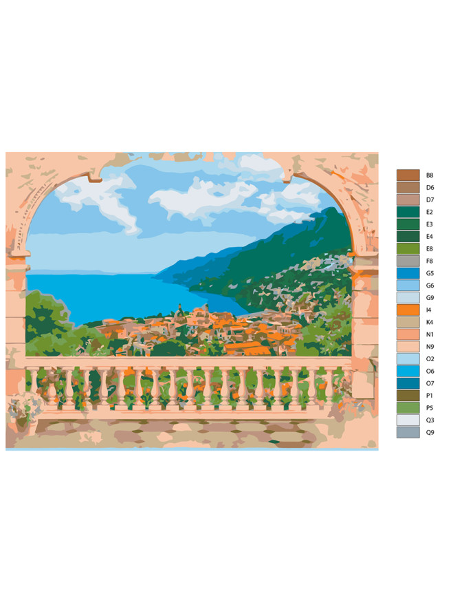 Raqamlar bo&amp;#039;yicha rasm &amp;quot;Ajoyib dengiz manzarasi&amp;quot;