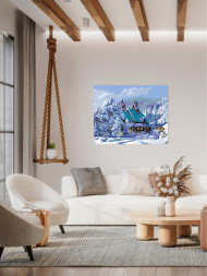 Картина по номерам &amp;quot;Дом в снегу&amp;quot;