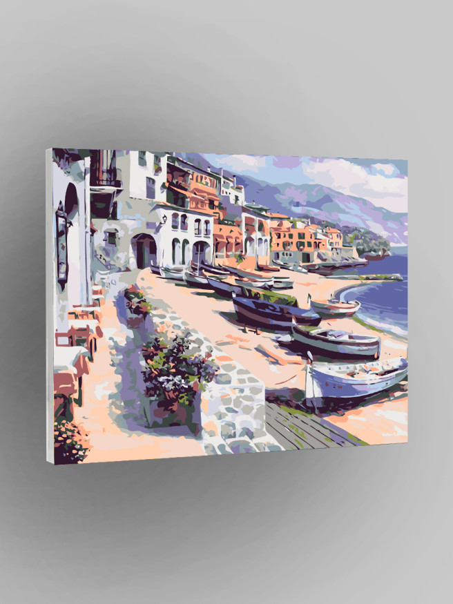 Картина по номерам &amp;quot;Лодки на берегу&amp;quot;