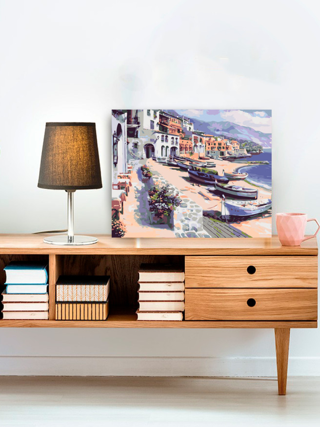 Картина по номерам &amp;quot;Лодки на берегу&amp;quot;