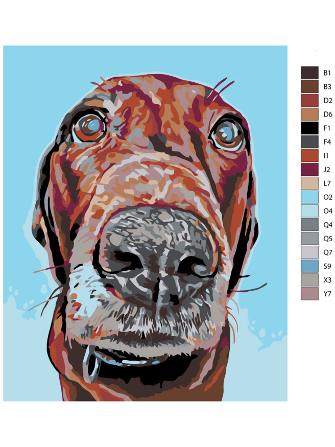 Raqamlar bo&amp;#039;yicha rasm &amp;quot;Jigarrang kuchuk&amp;quot;