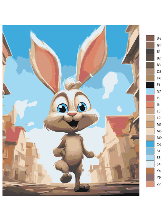 Картина по номерам &amp;quot;Серый зайка&amp;quot;