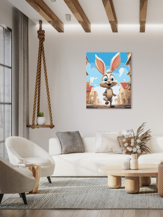 Картина по номерам &amp;quot;Серый зайка&amp;quot;