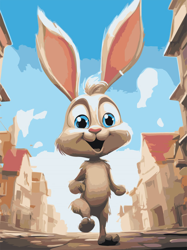 Картина по номерам &amp;quot;Серый зайка&amp;quot;