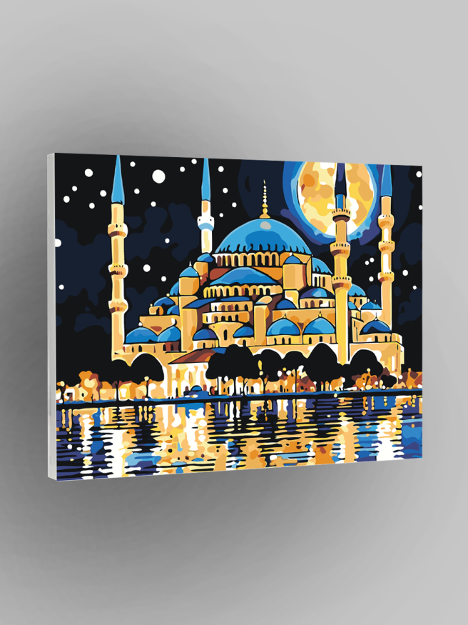 Raqamlar bo&amp;#039;yicha rasm &amp;quot;Oy ostidagi masjid&amp;quot;