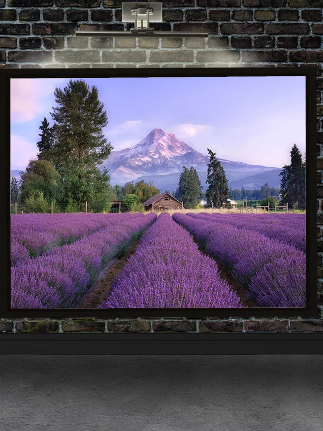 Постер на холсте &amp;quot;Лавандовое поле у подножия горы&amp;quot;