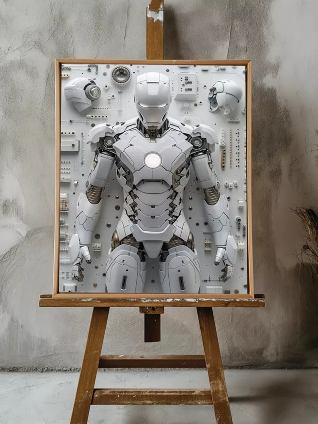 Постер на холсте &amp;quot;Сборка белого робота&amp;quot;