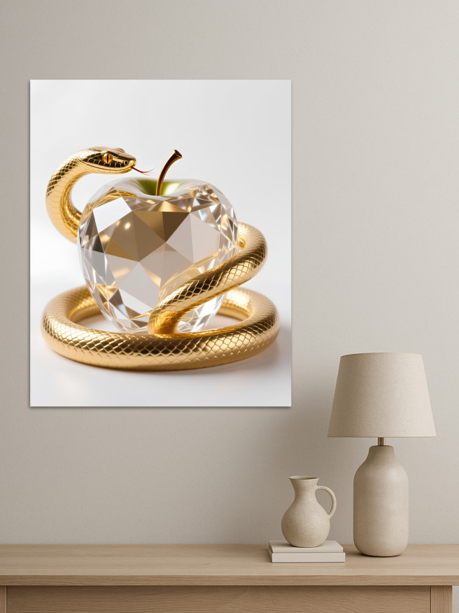 Постер на холсте &amp;quot;Змей и кристальное яблоко&amp;quot;