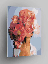 Raqamlar bo&#039;yicha rasm &quot;Qizil gulli qiz&quot;