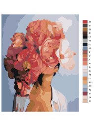 Raqamlar bo&#039;yicha rasm &quot;Qizil gulli qiz&quot;