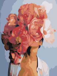 Raqamlar bo&#039;yicha rasm &quot;Qizil gulli qiz&quot;