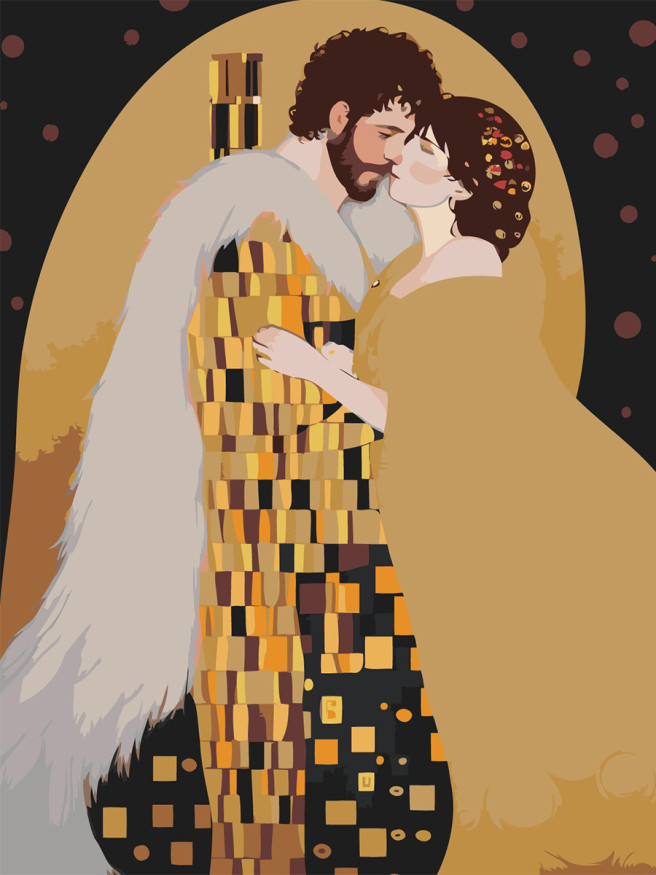 Картина по номерам &amp;quot;Пара влюблённых&amp;quot;