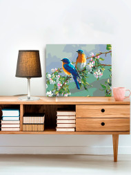 Raqamlar bo'yicha rasm "Bahorgi qushchalar"