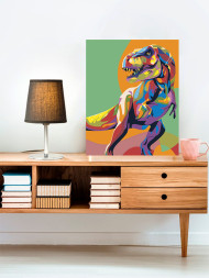 Raqamlar bo'yicha rasm "Dinozavr"