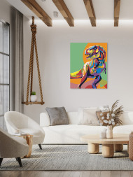 Raqamlar bo'yicha rasm "Dinozavr"