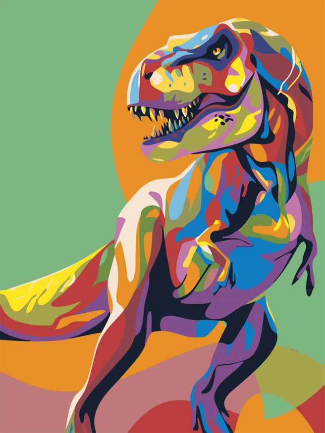 Raqamlar bo&amp;#039;yicha rasm &amp;quot;Dinozavr&amp;quot;