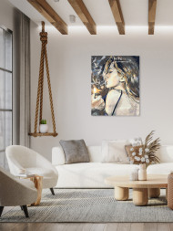 Картина по номерам &amp;quot;Девушка с сигаретой&amp;quot;