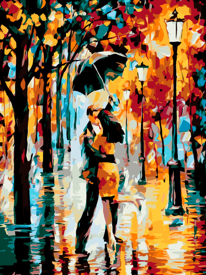 Картина по номерам &amp;quot;Танец под дождём&amp;quot;