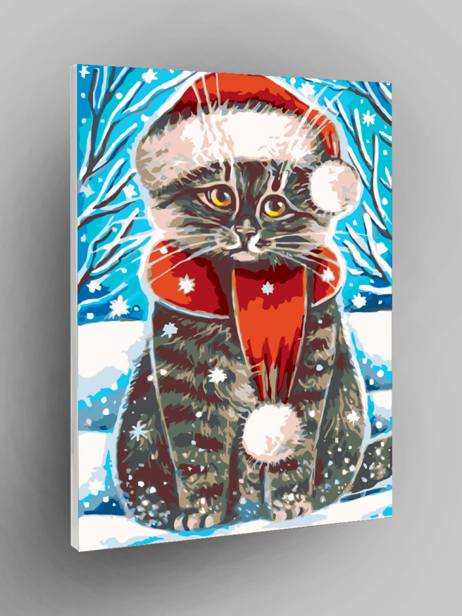 Raqamlar bo&amp;#039;yicha rasm &amp;quot;Yangi yil mushukchasi&amp;quot;