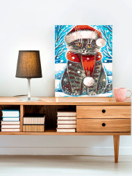 Raqamlar bo'yicha rasm "Yangi yil mushukchasi"