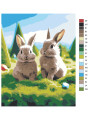 Картина по номерам &amp;quot;Пара зайцев&amp;quot;