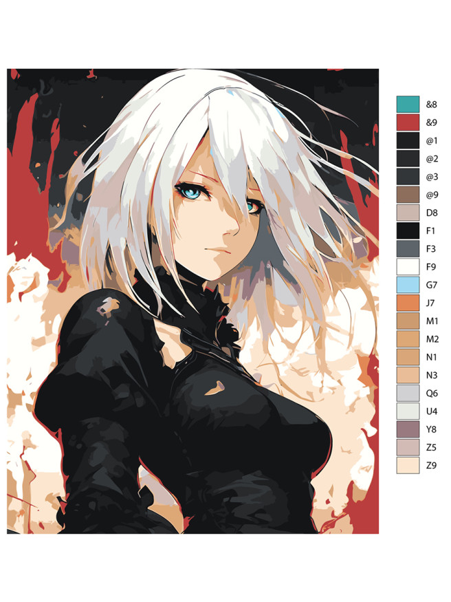 Картина по номерам &amp;quot;Красивая блондинка&amp;quot;