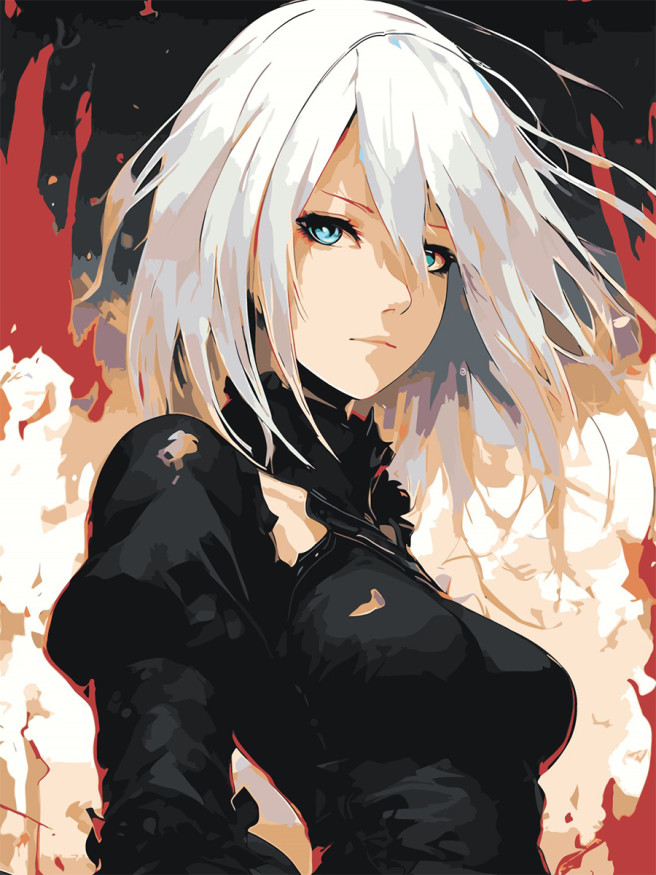 Картина по номерам &amp;quot;Красивая блондинка&amp;quot;