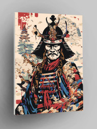 Картина по номерам &amp;quot;Самурай в шлеме&amp;quot;