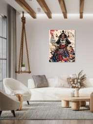 Картина по номерам &amp;quot;Самурай в шлеме&amp;quot;