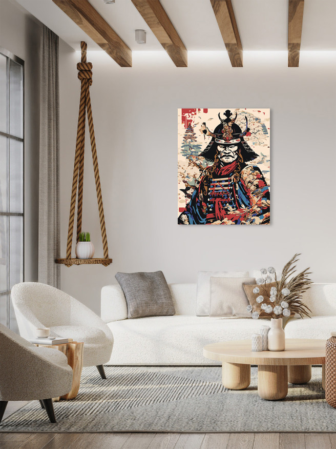 Картина по номерам &amp;quot;Самурай в шлеме&amp;quot;