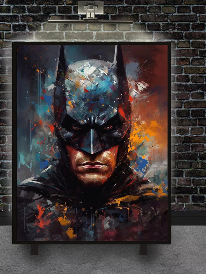 Постер на холсте &amp;quot;Бэтмен в красках&amp;quot;