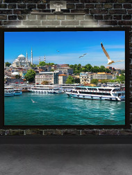 Holstga bosilgan poster "Bosfor boʻyidagi shahar"