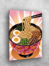 Holstga bosilgan poster &quot;Yaponcha ramen kosada&quot;