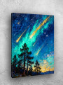 Постер на холсте &amp;quot;Метеорный дождь над соснами&amp;quot; 
